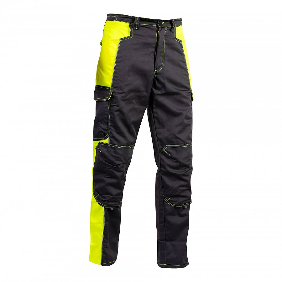 Pánské kalhoty do pásku PRAKTIC HiVis žluté vel. 52 - Obrázek Pánské kalhoty do pásku PRAKTIC HiVis žluté vel. 52 - Obrázek